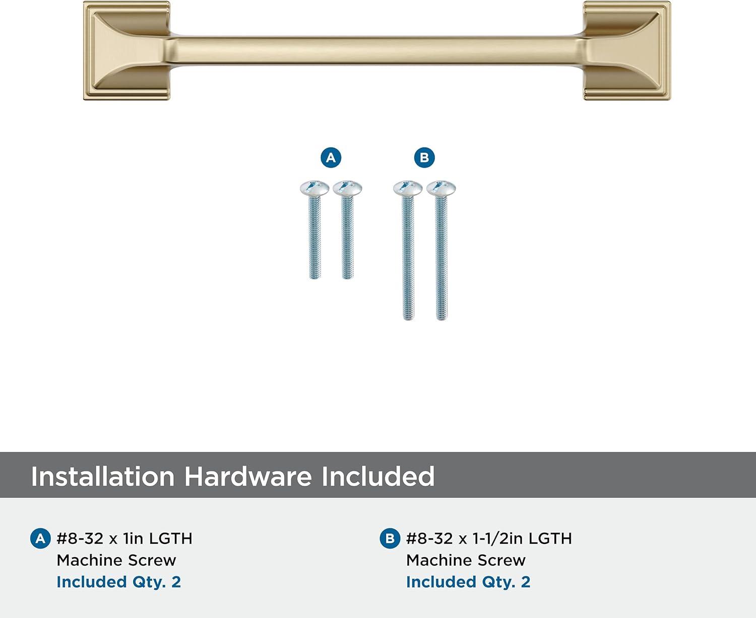 Golden Champagne 5-1/16 inch Center-to-Center Cabinet Pull