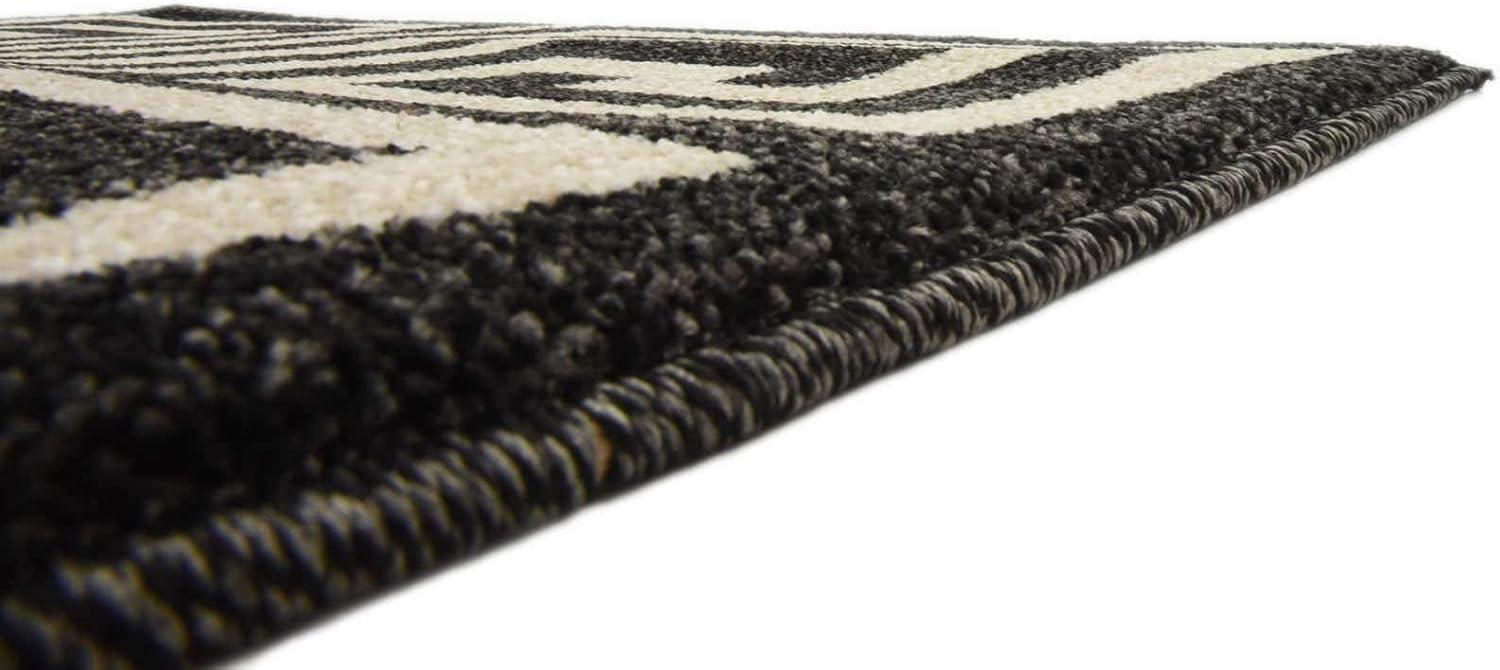 Unique Loom Athens Collection Area Rug - Greek Key (2' 7" x 10' Runner Black/Beige)