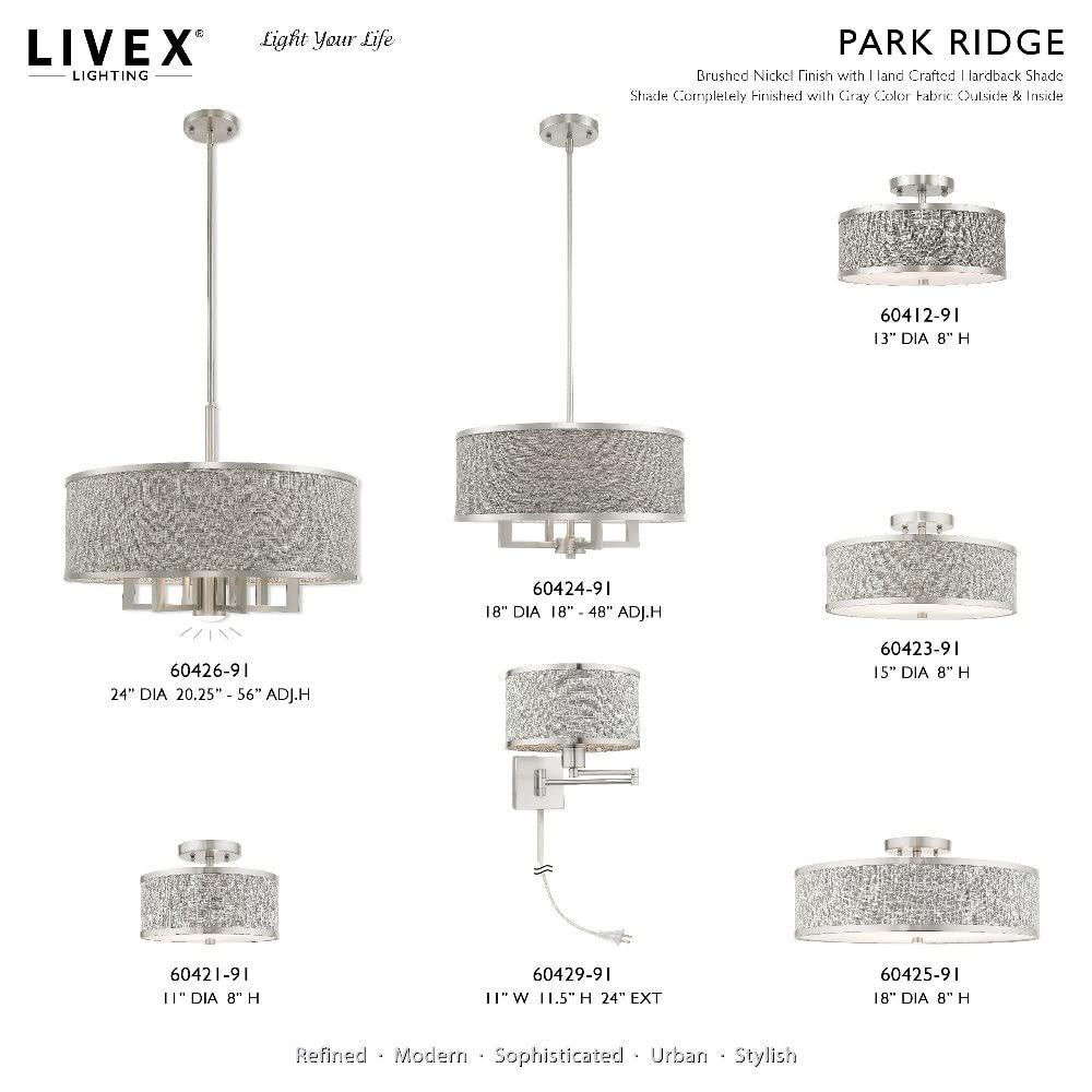 Livex Lighting Park Ridge 6 - Light Chandelier in Brushed Nickel