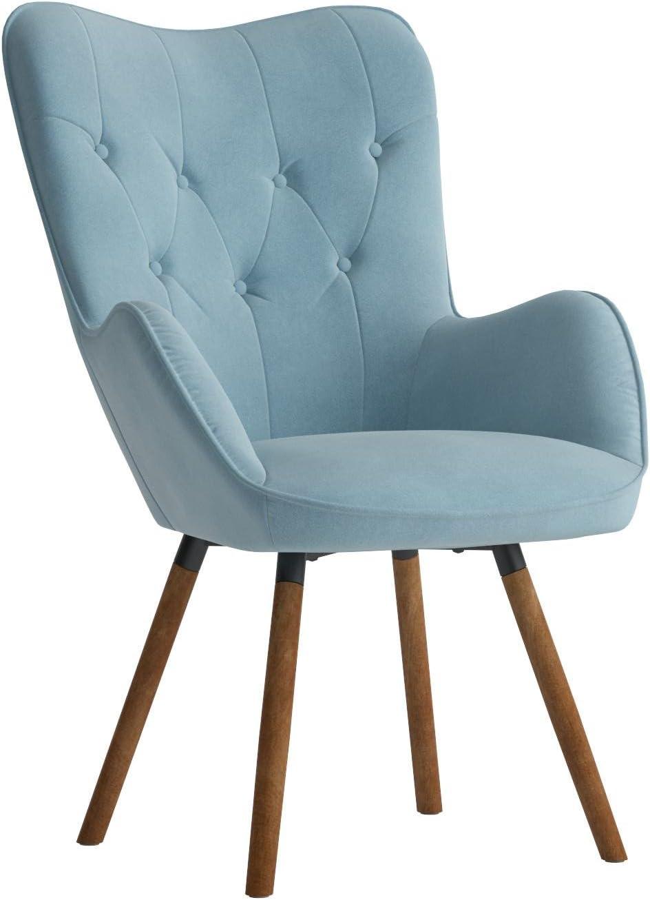 Roundhill Furniture Doarnin Wingback Chair, Blue