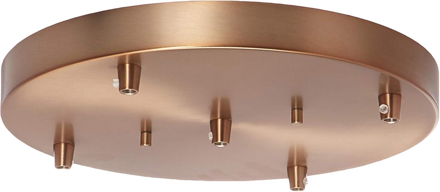 Towner Mid-Century Satin Brass 5-Light Cluster Pendant Canopy