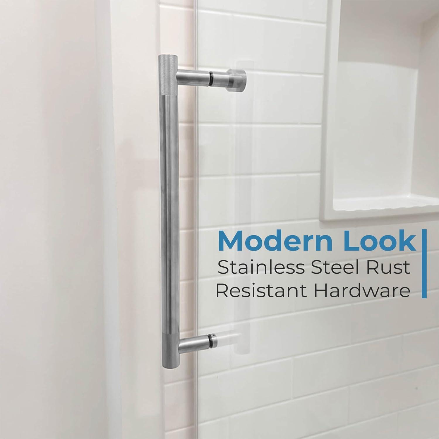 Frameless Single Sliding Shower Door 5/16" Thick Glass 60 X 72