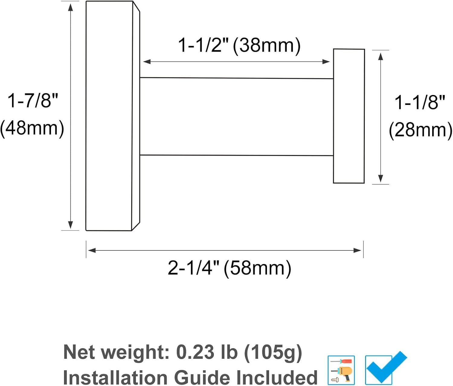 Stainless Steel Wall Mounted Robe Hook