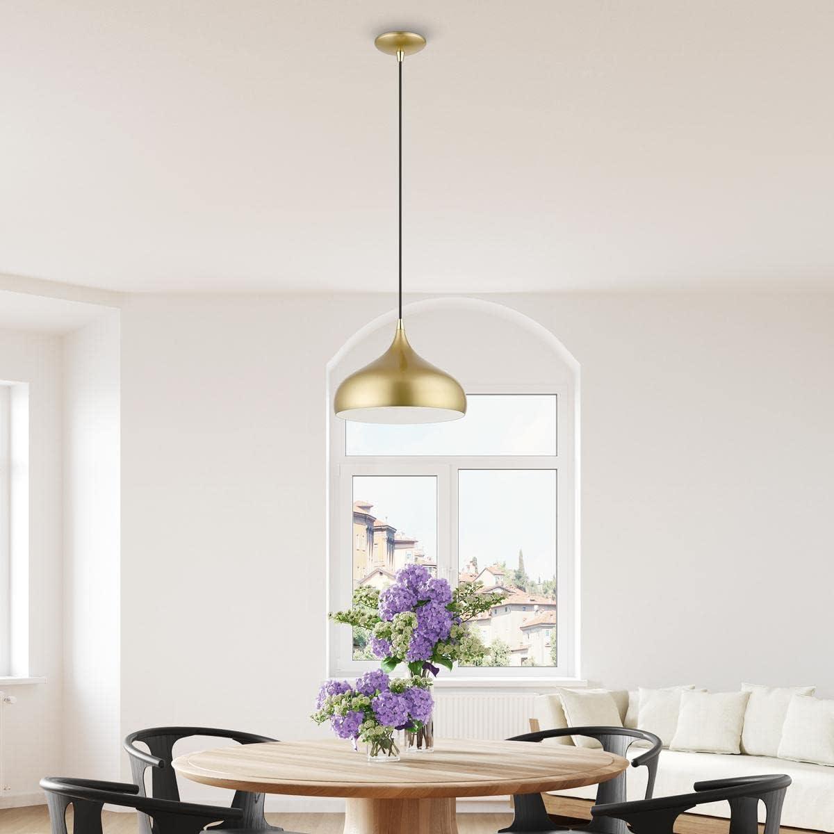 Livex Lighting Amador 1 - Light Pendant in  Soft Gold/Polished Brass