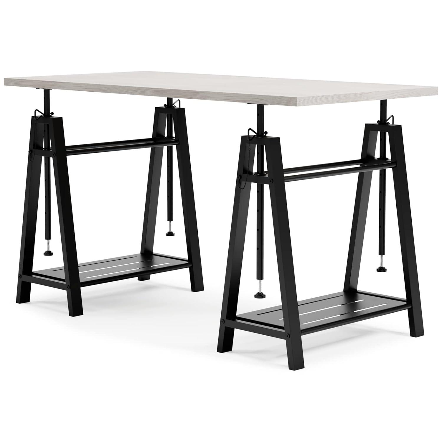 Signature Design by Ashley Casual Bayflynn Adjustable Height Desk, White