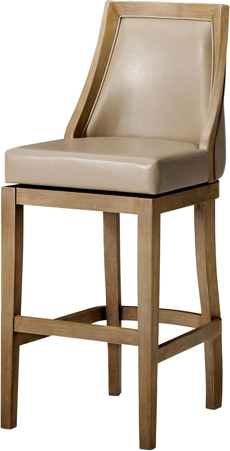 Maven Lane Vienna Counter Stool with Vegan Leather Upholstery