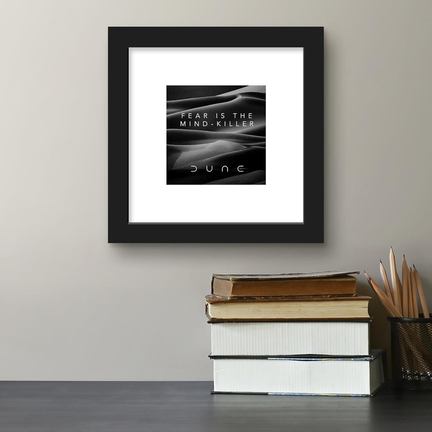 Gallery Pops Dune - Fear Is The Mind-Killer Wall Art, Black Framed Version, 12" x 12"