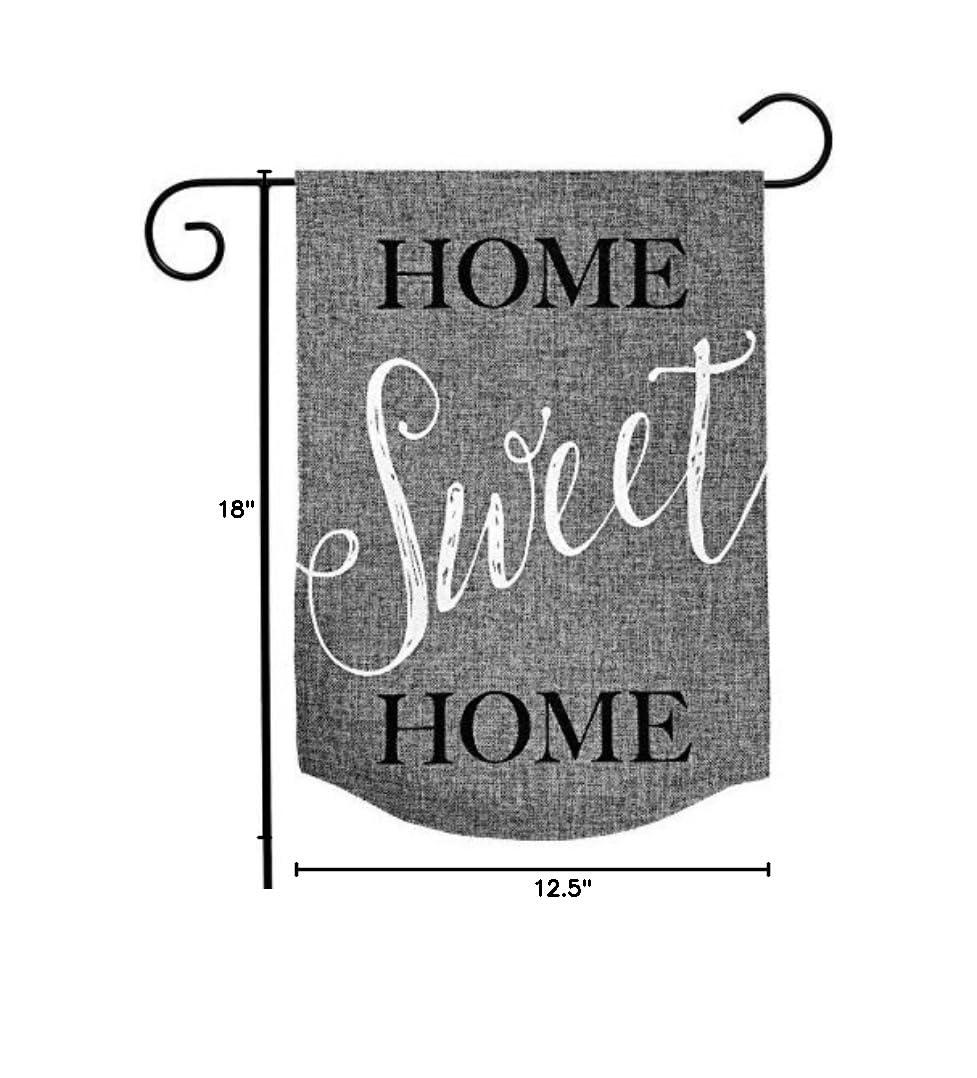 Home Sweet Home Multicolor Burlap Garden Flag 12.5" x 18"