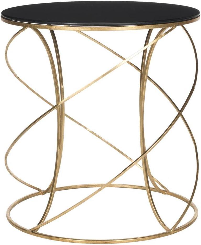 Cagney Accent Table - Gold/Black Glass - Safavieh.