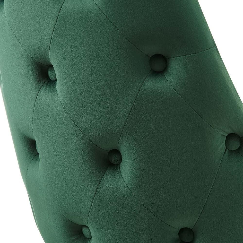 Modway Adorn 17.5" Tufted Performance Velvet Dining Side Chair in Green