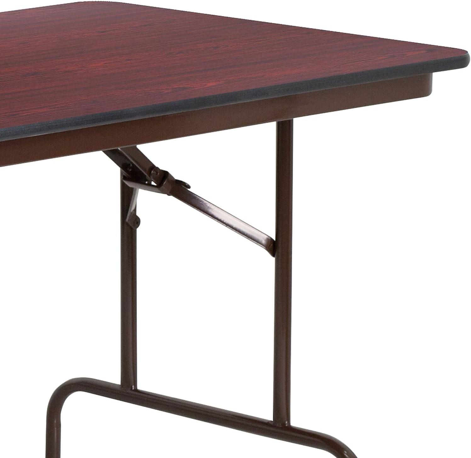 Flash Furniture Wofford 24" x 48" Rectangular High Pressure Mahogany Laminate Folding Banquet Table