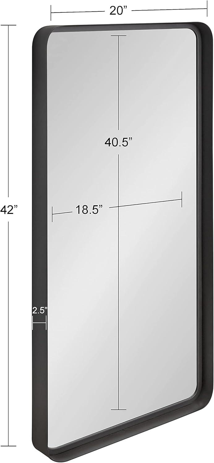 Kate and Laurel 20.08" x 41.93" Gray Industrial Wall Mirror