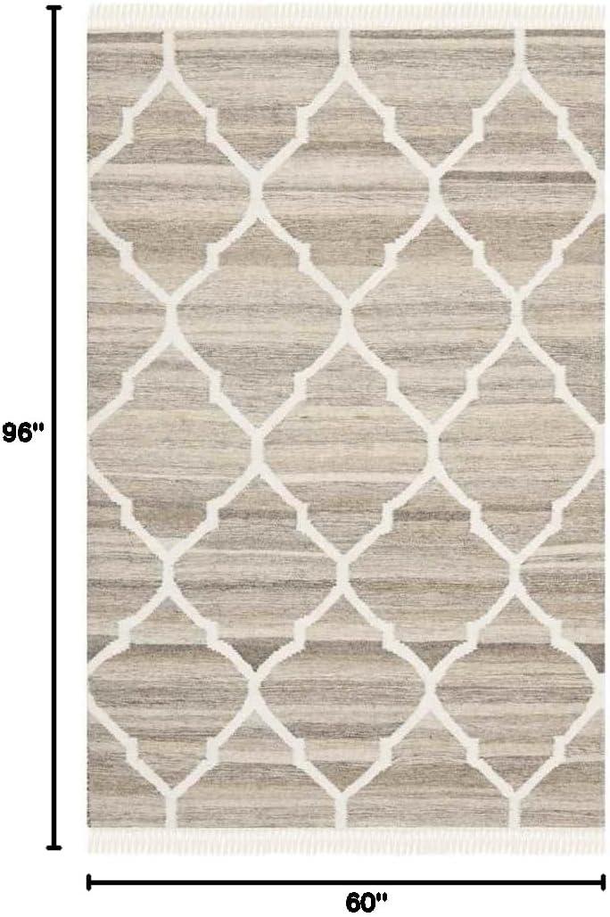 House of Hampton® Towles Natural Hand Woven 60% Wool, 20% Viscose, And 20% Cotton Geometric Rug & Reviews | Wayfair