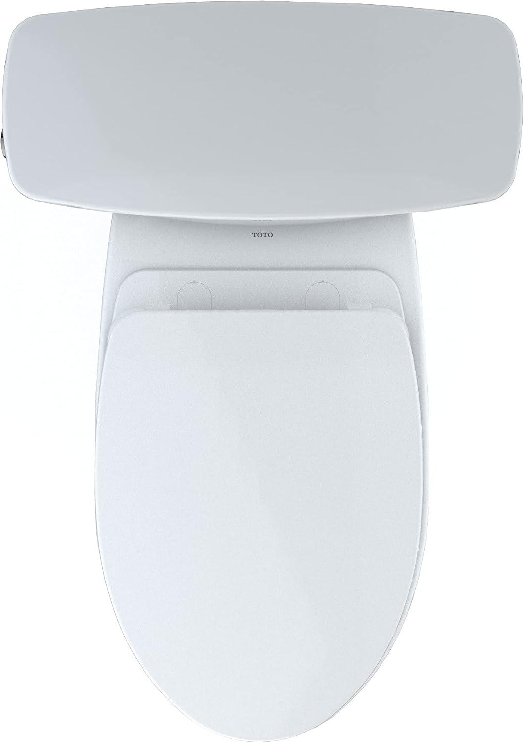 White Vitreous China Elongated Two-Piece Toilet with SoftClose Seat
