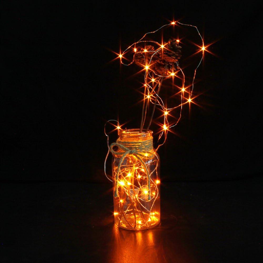 CYLAPEX 6 Pack Blue Fairy Lights Battery Operated Fairy String Lights Firefly Lights LED Starry String Lights 3.3ft 20 LEDs Silvery Copper Wire for Christmas DIY Decoration Costume Wedding Party