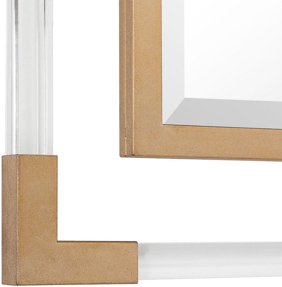 Hyperion Square Mirror - Gold