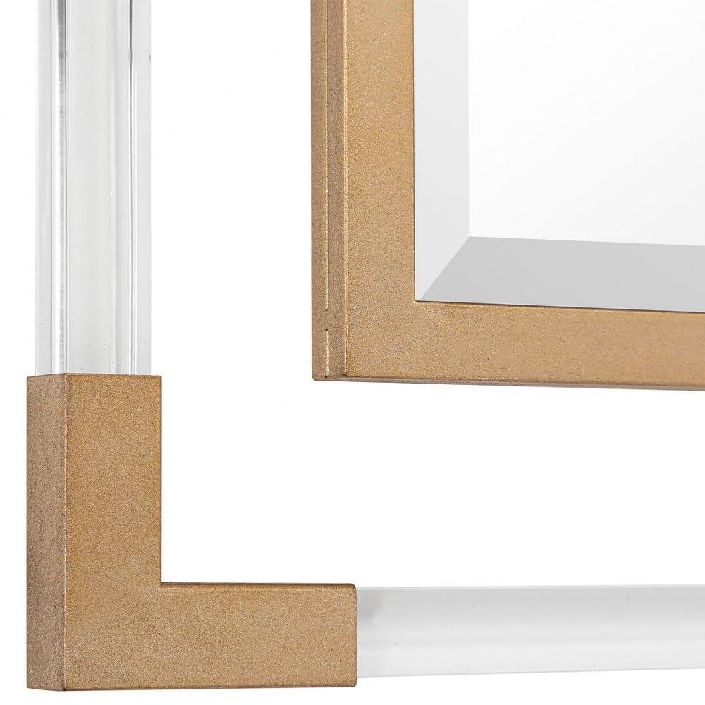 Hyperion Square Mirror - Gold