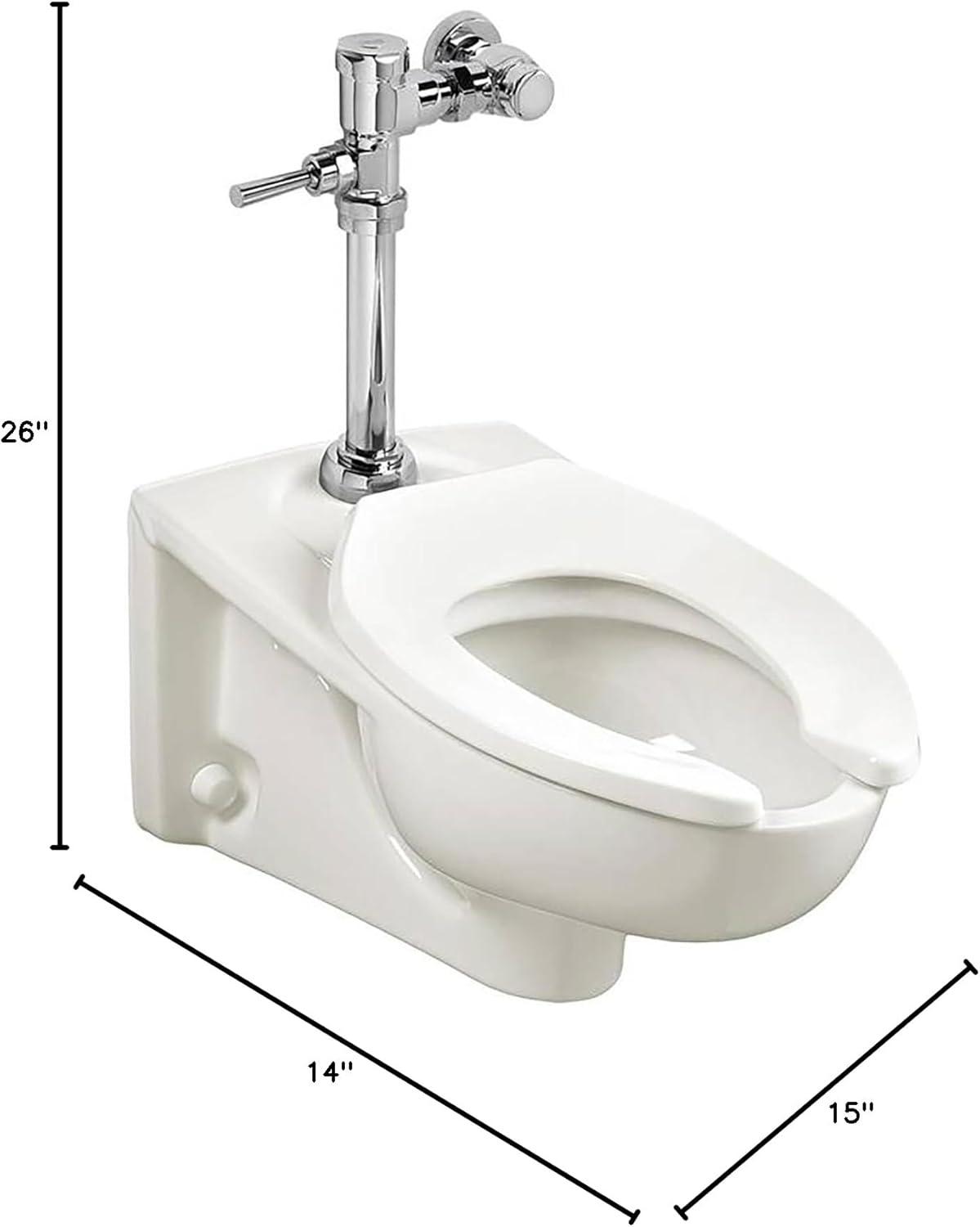 White Wall Mounted Elongated One-Piece Toilet