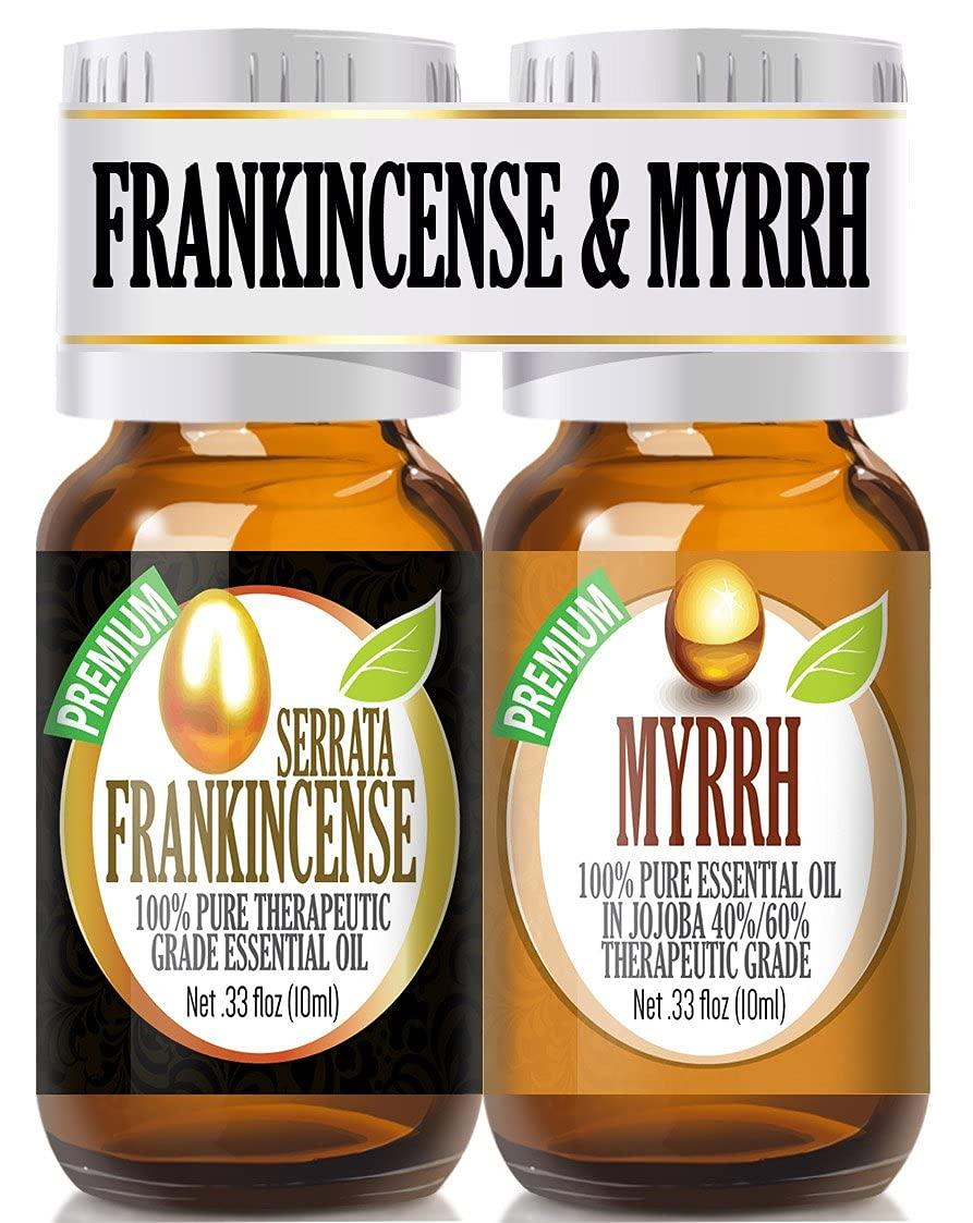 Frankincense and Myrrh Essential Oil Combo Pack 100 Pure, Best Therapeutic Grade Essential Oil - 2/10ml