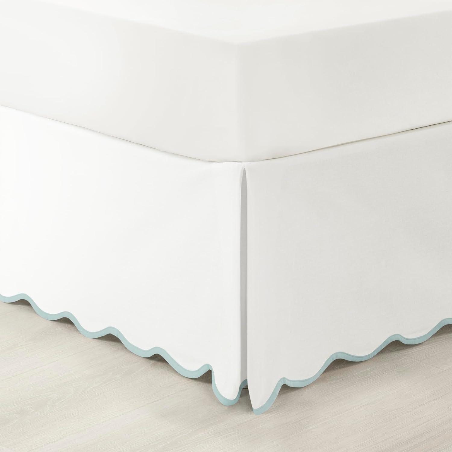 Lush Decor Coastal Chic Scallop Wrap Around Bed Skirt