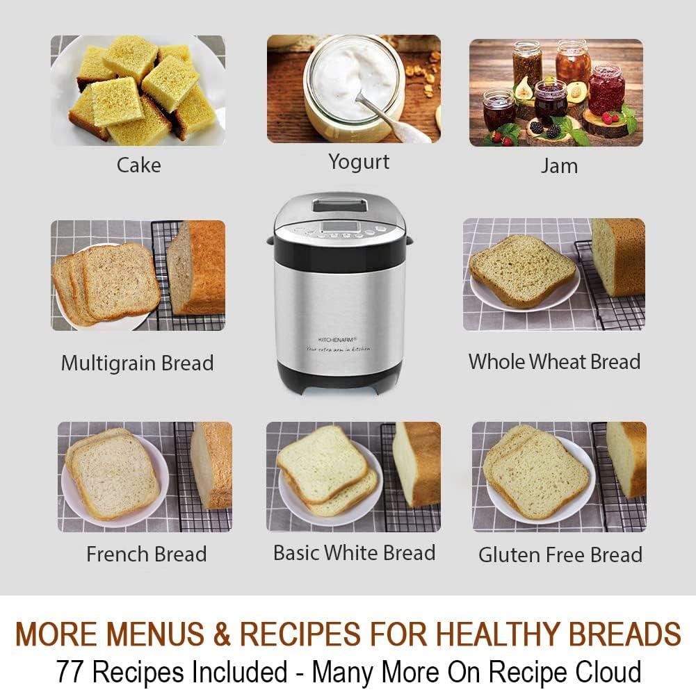 Stainless Steel 29-in-1 Smart Bread Machine with Delayed Start