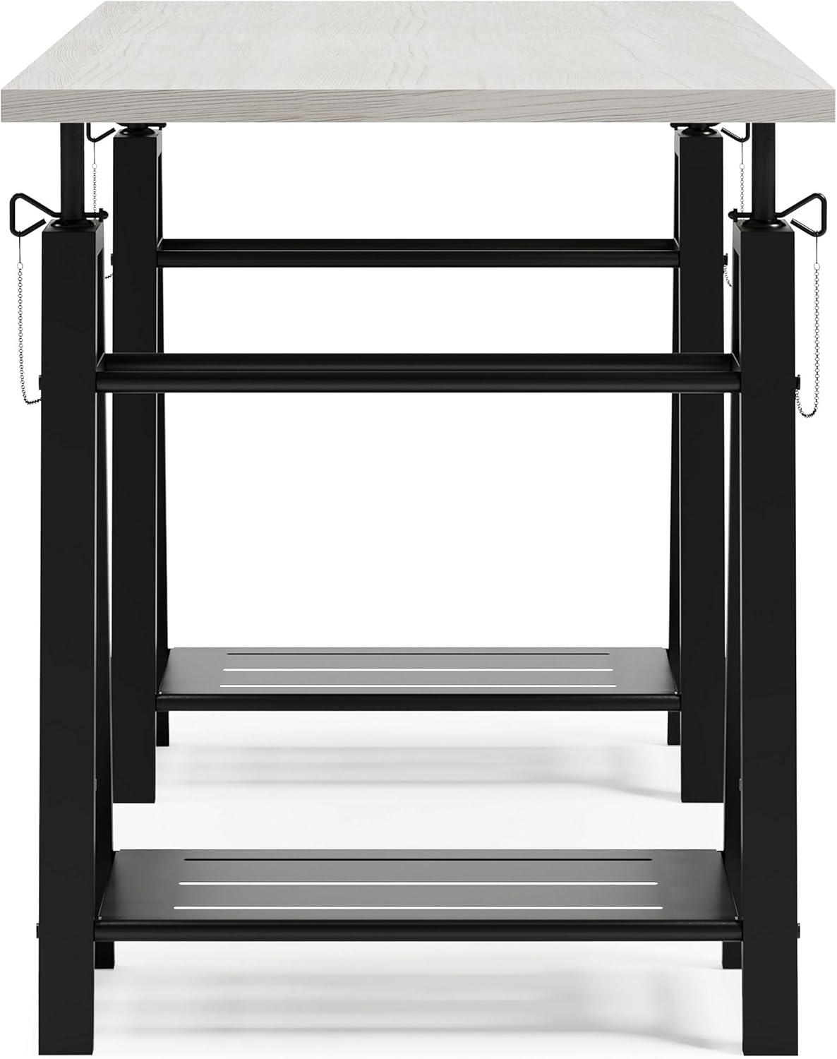 Signature Design by Ashley Casual Bayflynn Adjustable Height Desk, White