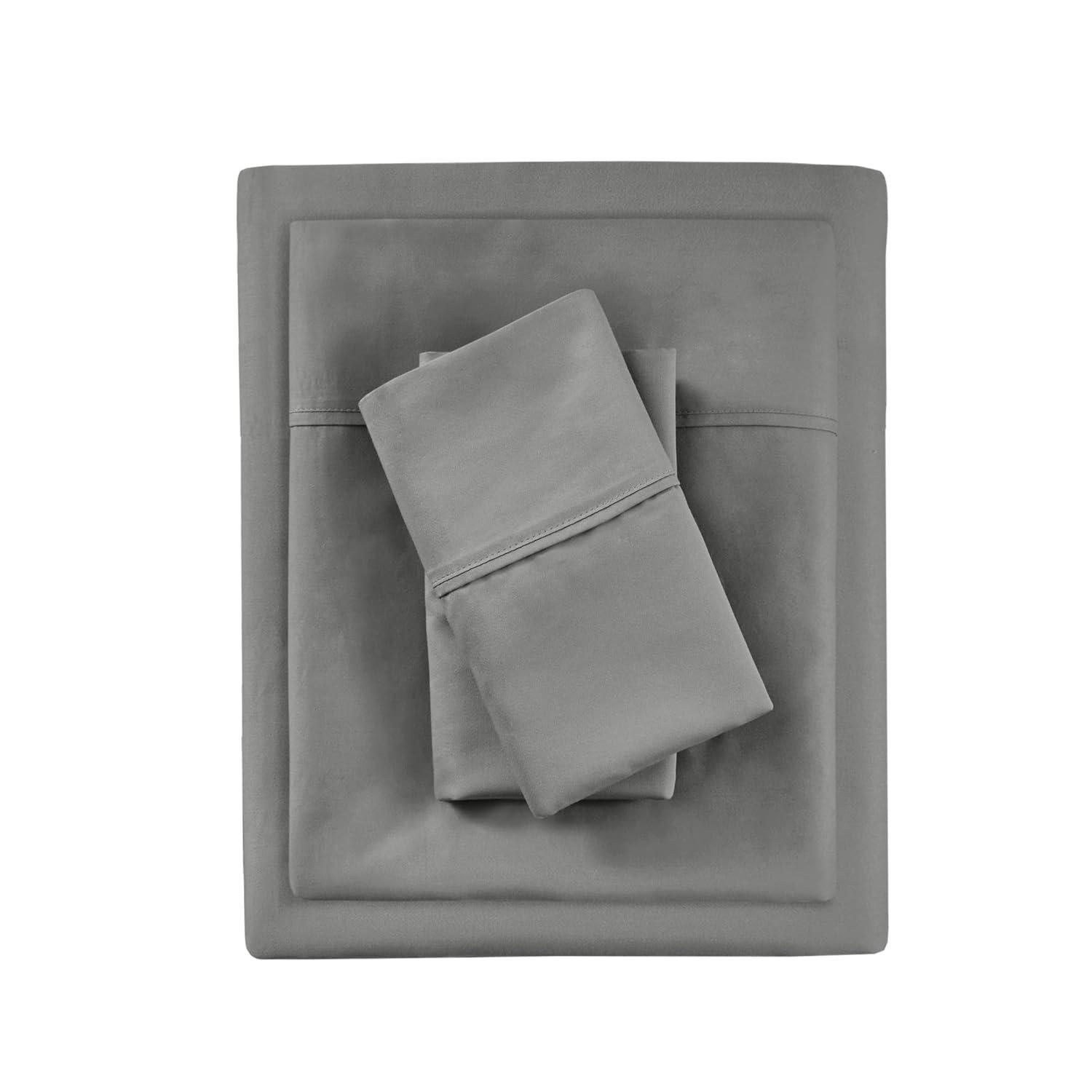 Queen 1000 Thread Count Cotton Blend Cooling 4pc Sheet Set Charcoal