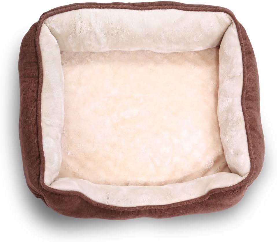 Long Rich Reversible Rectangle Pet Bed Dog Bed with Dog Paw Embroidery,Medium size, by Happycare Textiles