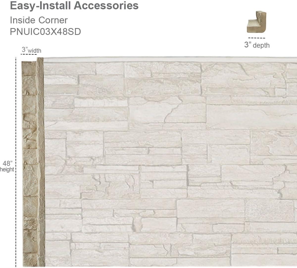 Ekena Millwork Universal Inside Corner for EverStone Faux Stone Siding Panels