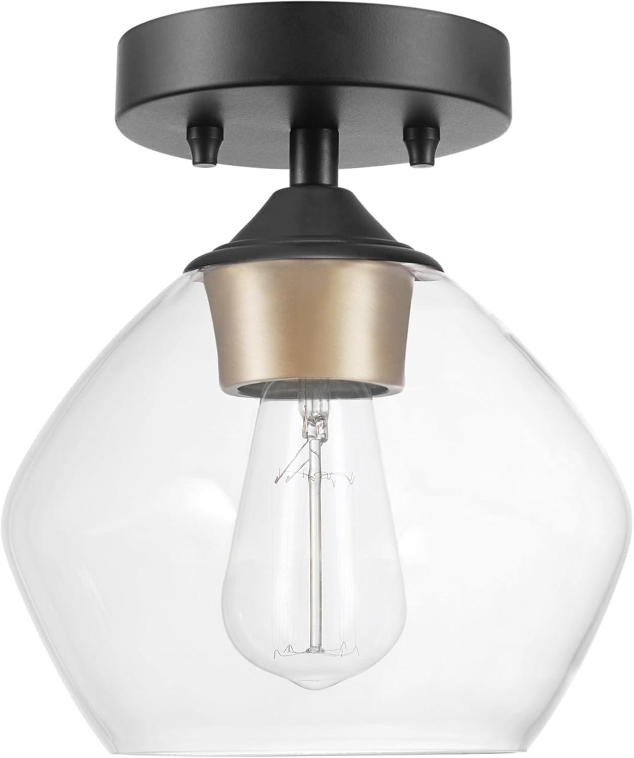 Globe Electric Harrow 9.1 in. H X 8 in. W X 8 in. L Matte Black Ceiling Light