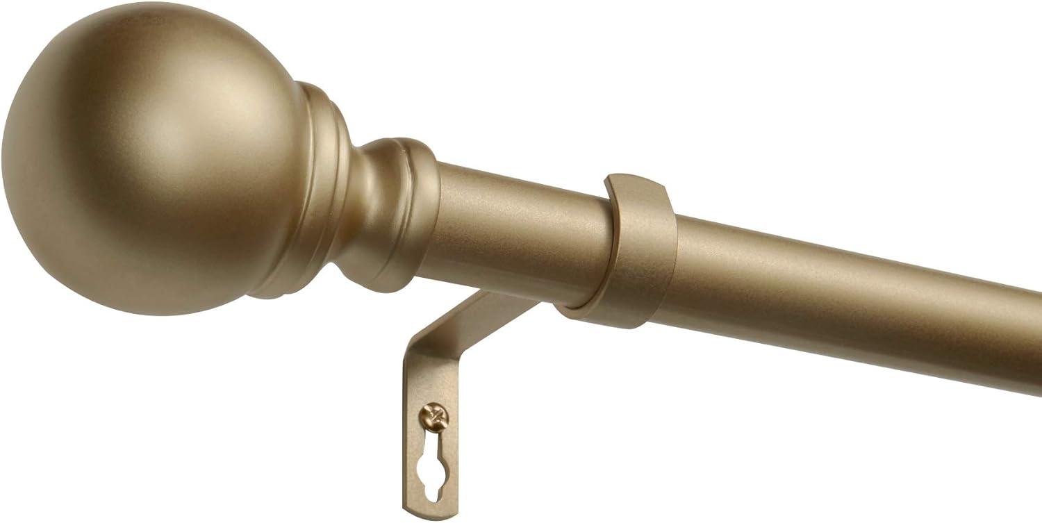 Adjustable Sphere Curtain Rod and Coordinating Finial Set - Exclusive Home