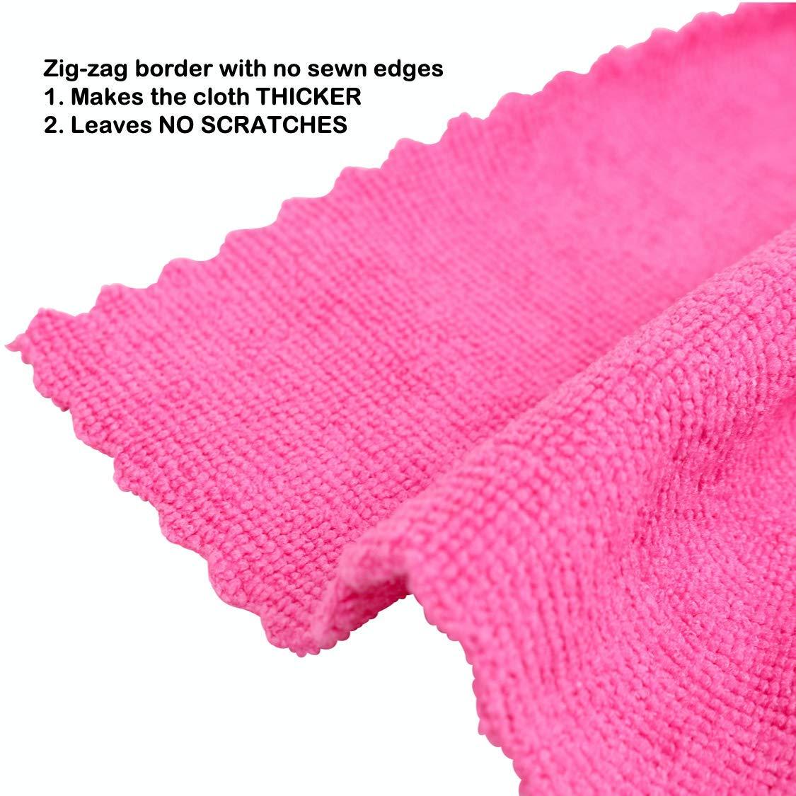 Smart Edge Microfiber Cleaning Cloth 16x16 Pink (12/Pack)