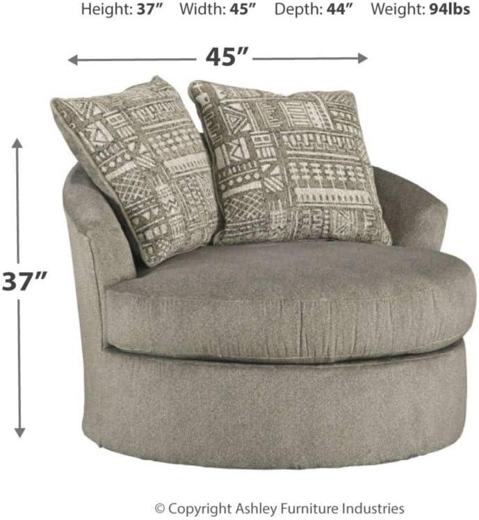 Soletren Upholstered Swivel Barrel Chair