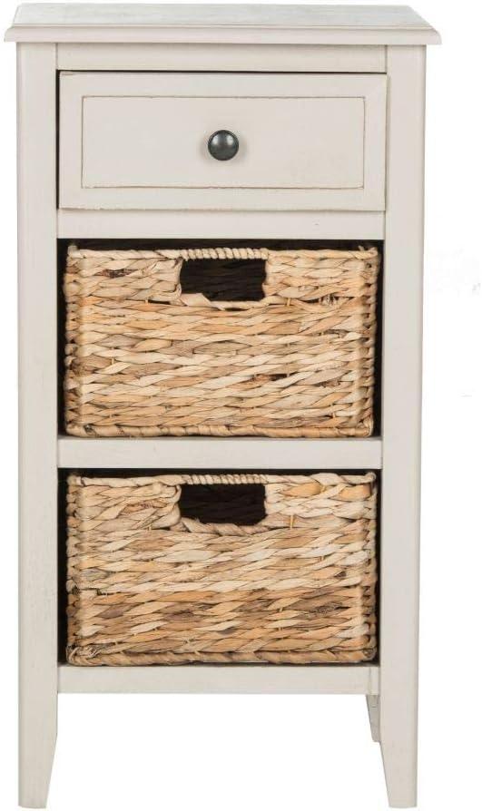 Everly Drawer Side Table - Vintage Grey - Safavieh.