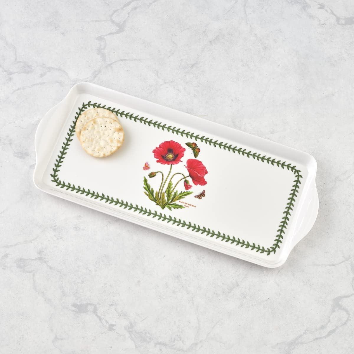 Pimpernel Botanic Garden Melamine Sandwich Tray (Poppy) - 15.1" x 6.5"