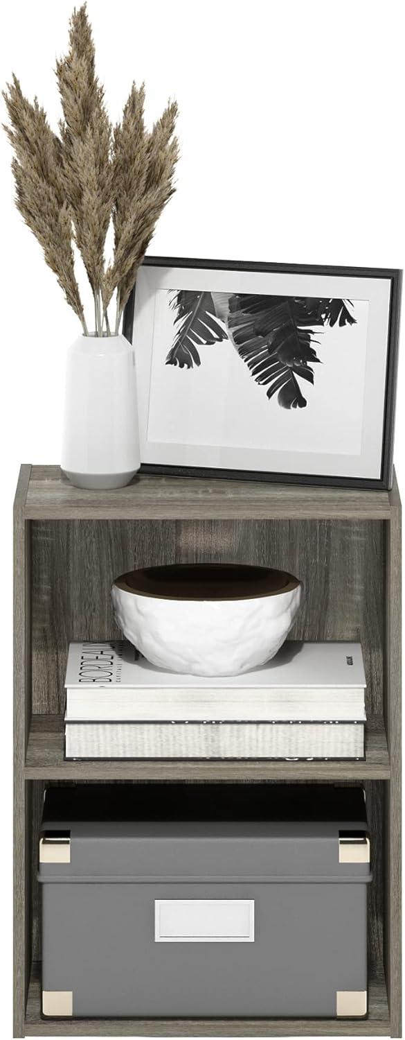 Furinno 2 Cube Storage Bookcase Multi-functional Dispaly Bookshelf Cabinet Furniture,French Oak