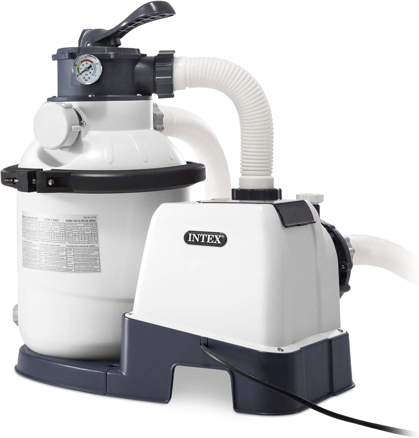 Intex Intex Krystal Clear 1500 GPH Sand Filter Pump for Above Ground Swimming Pools