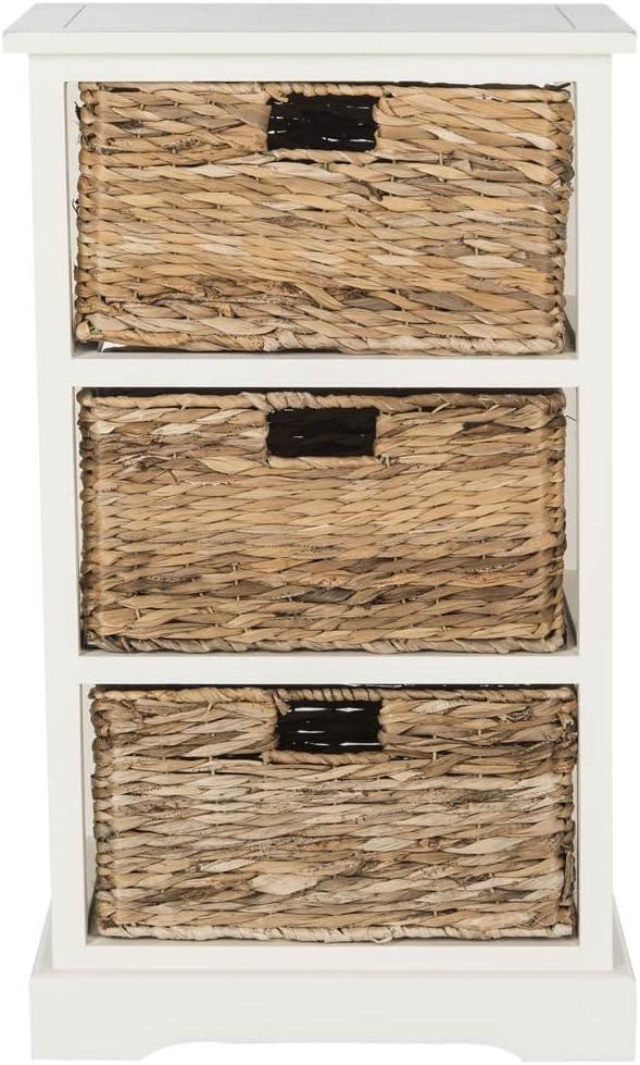 Halle Storage Side Table - AMH5738 - Vintage White - Safavieh Couture