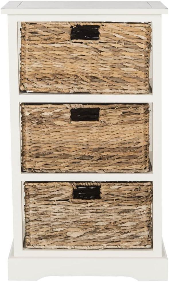 Halle 3 Wicker Basket Storage Side Table - Safavieh