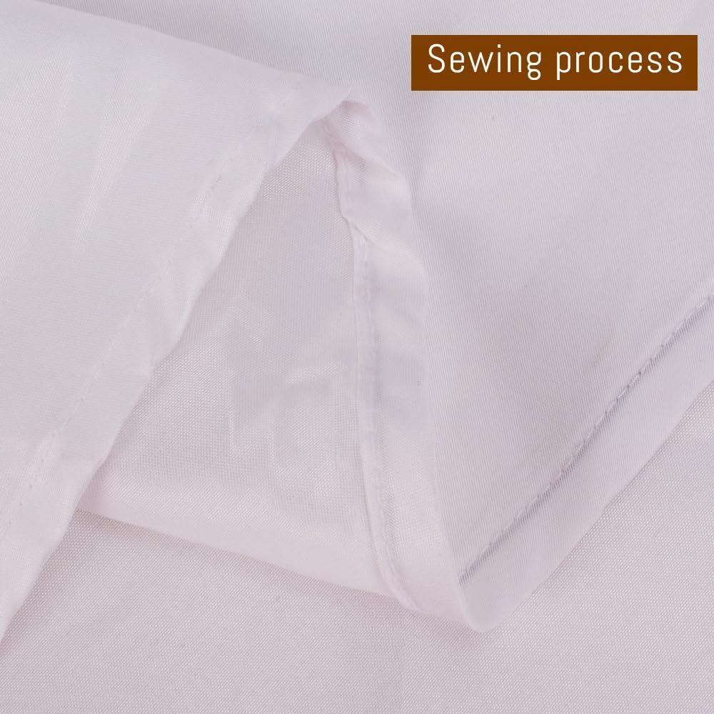 10 Pack Round Tablecloth White 120 Inch, Stain Resistant and Wrinkle Polyester Table Cloth, Washable Table Cover for Kitchen Dining, Wedding, Buffet Table, Holiday Party