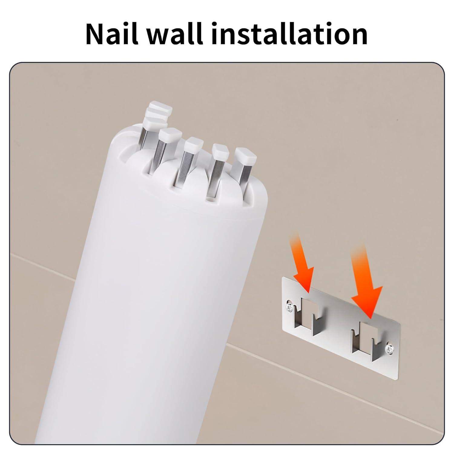 Wall Mounted Clothes Drying Rack - Foldable Tripod, Over The Door Rack for Laundry Bedroom, Household Aluminium