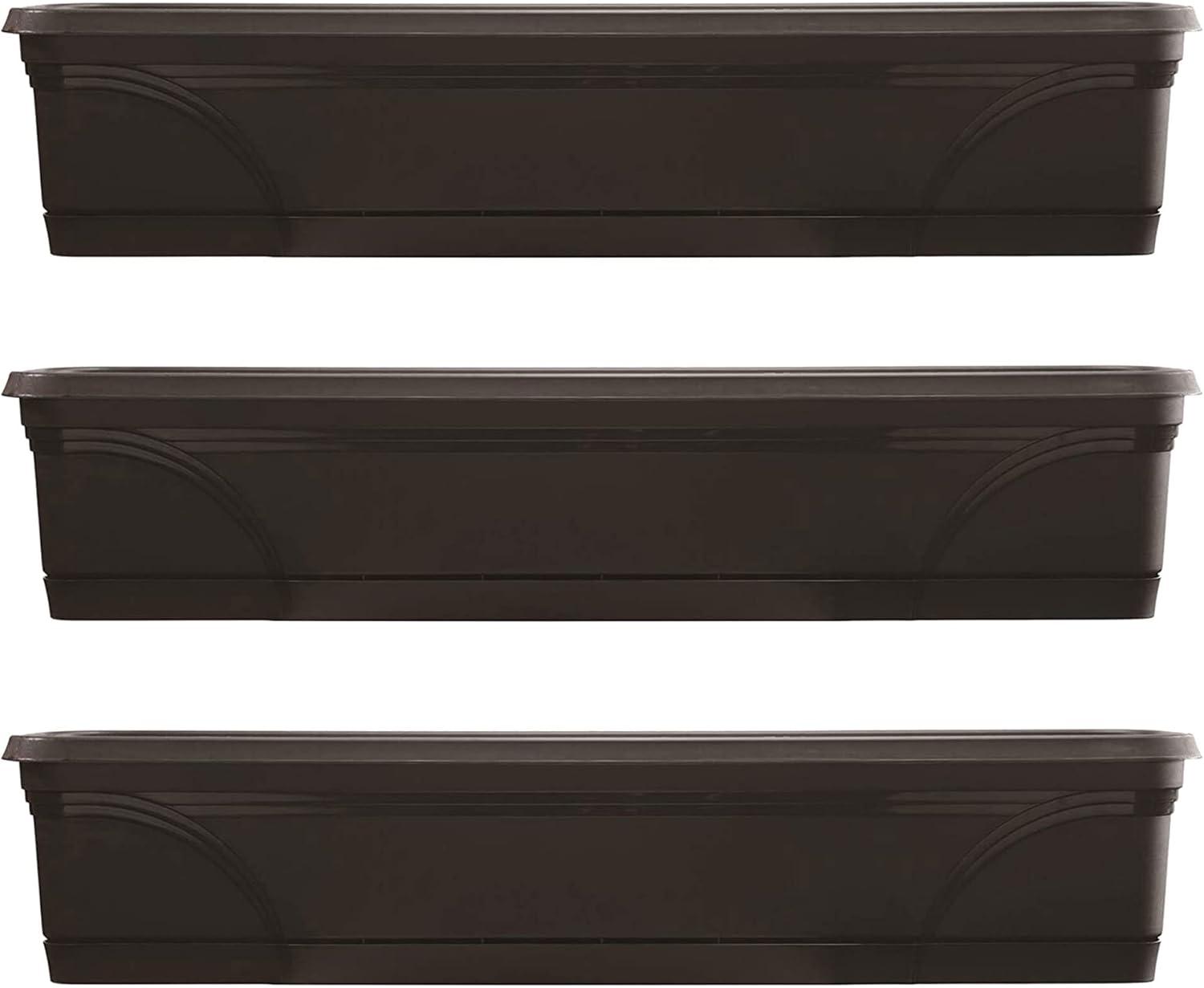 Southern Patio Rectangular Indoor Outdoor Medallion Hanging Windowsill Garden Box Planter.