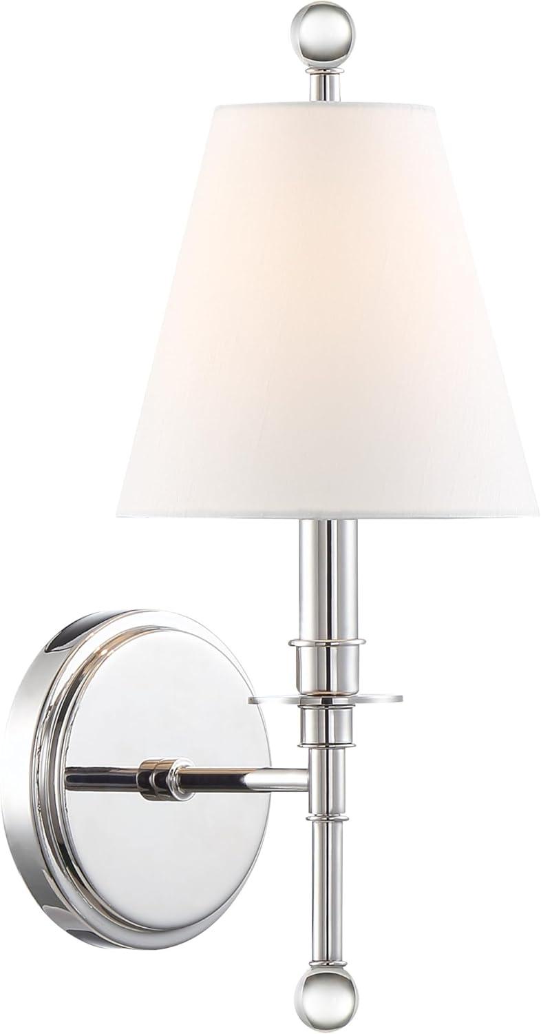 RIV-382-PN-Crystorama Lighting-Riverdale 1-Light Wall Sconce in Traditional Style including 2 Stem Styles - 6 Inches Wide by 14.5 Inches High-Polished