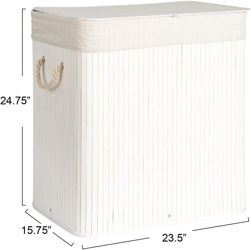 Household Essentials Grove Bamboo Laundry Hamper with Handles