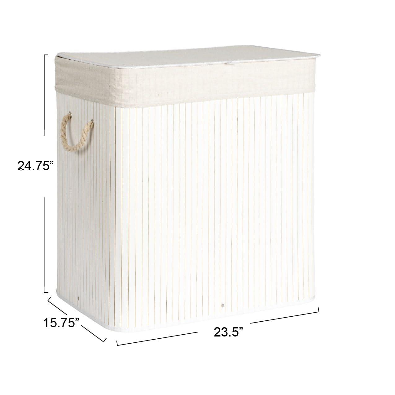 Household Essentials Grove Bamboo Laundry Hamper with Handles