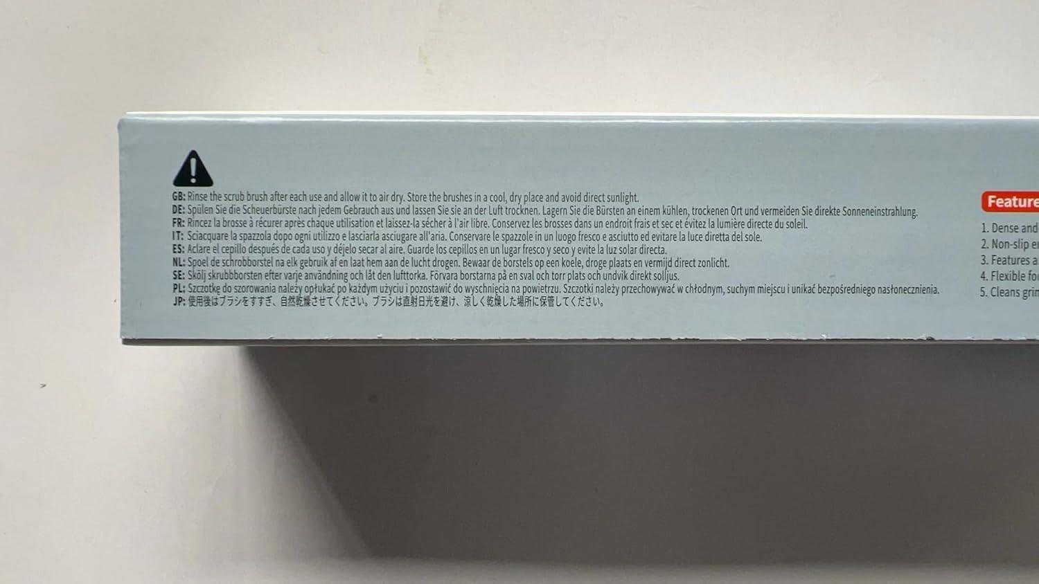 MR.Siga Household Crevice Cleaning Brush with Handle, Gap Cleaning Brushes,Nylon Brush,2 Pack