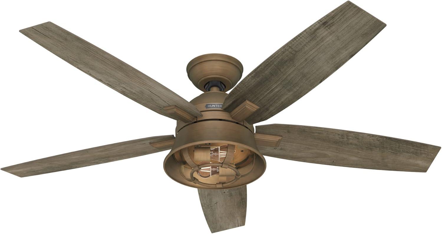 52" Hampshire 5 - Blade Ceiling Fan With LED Light Kit And Handheld Remote