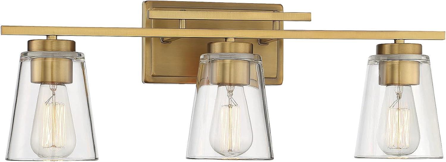 Savoy House Calhoun 3 - Light Vanity in  Warm Brass