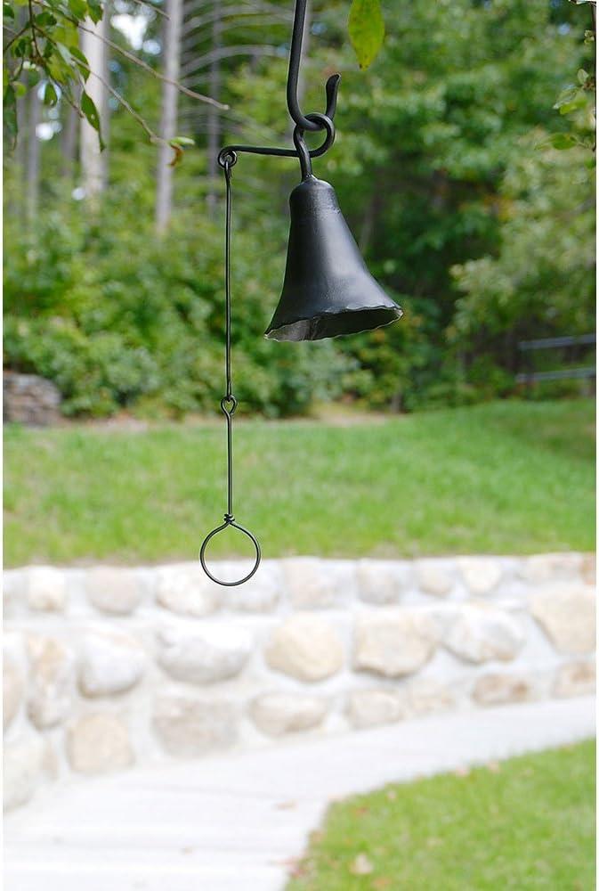 Achla WIB-01 Wrought Iron Knocker Bell Patio Accent - Graphite Powdercoat