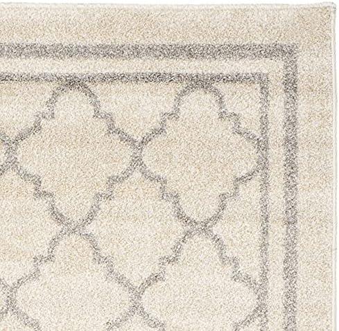 SAFAVIEH Amherst Trina Geometric Area Rug, Beige/Light Grey, 7' x 7' Square